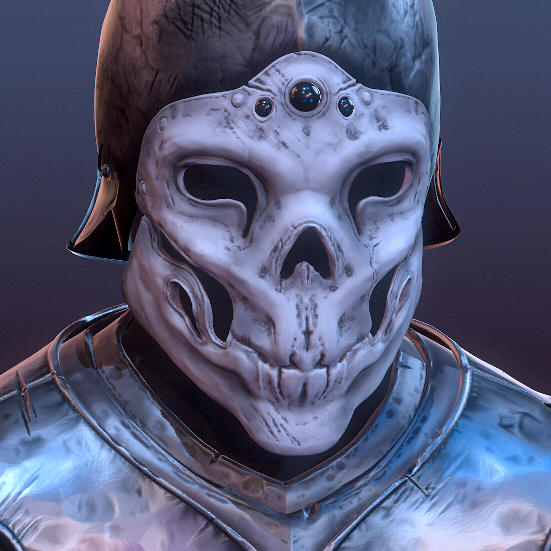 ArtStation - Dark knight helmet