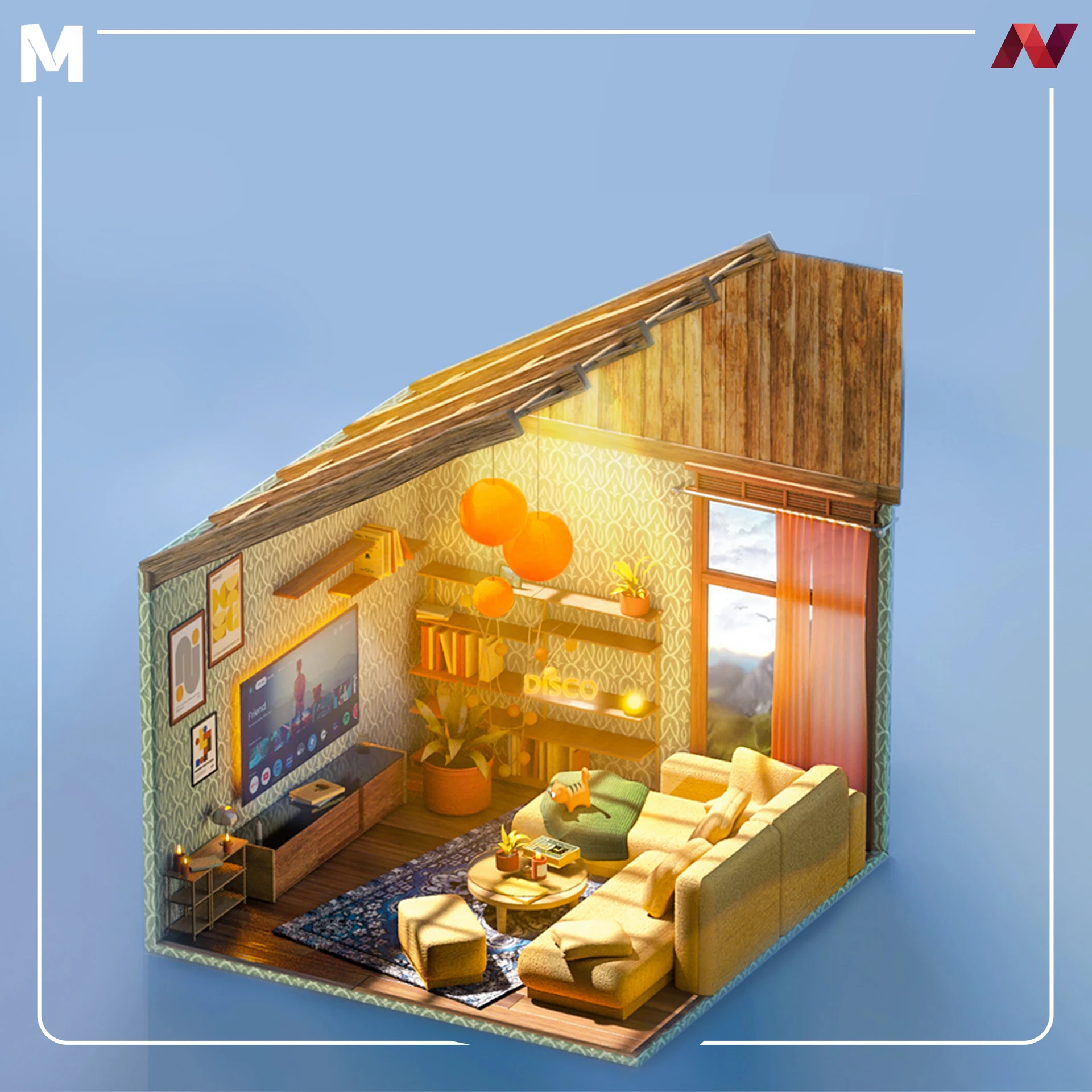 ArtStation - SPEC CAMPAING - Airbnb inspired Diorama