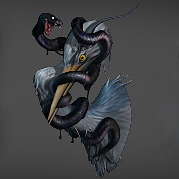 Heron and Snake