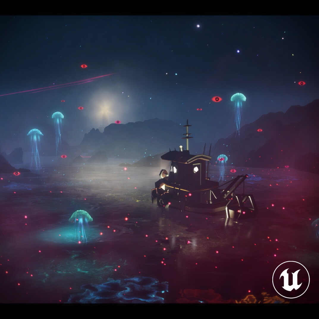 Dredge-Inspired Scene. Unreal Engine 5 Real-Time VFX