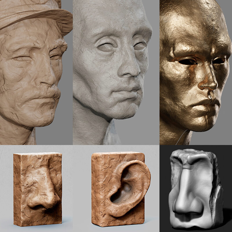 Head Sculpting - Class Demos pt.1 - Constructive Anatomy