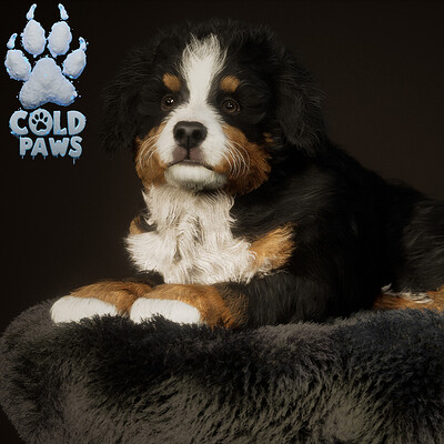 ColdPaws - Digital Dog Mounti - Realtime cards Fur - Unreal engine 5 