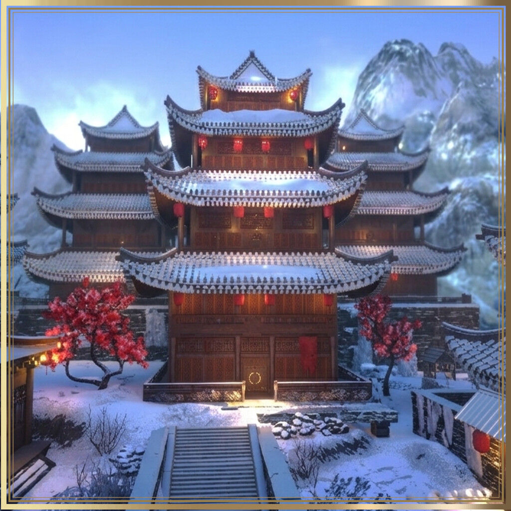 Frosted Dreams! My fantasy chinese environment design 