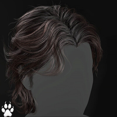 Medium Length Layered Haircut - Game Ready - Unreal engine 5