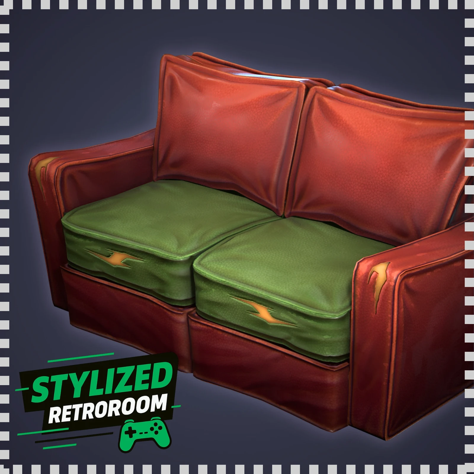 Stylized Sofa – Retro Room Series