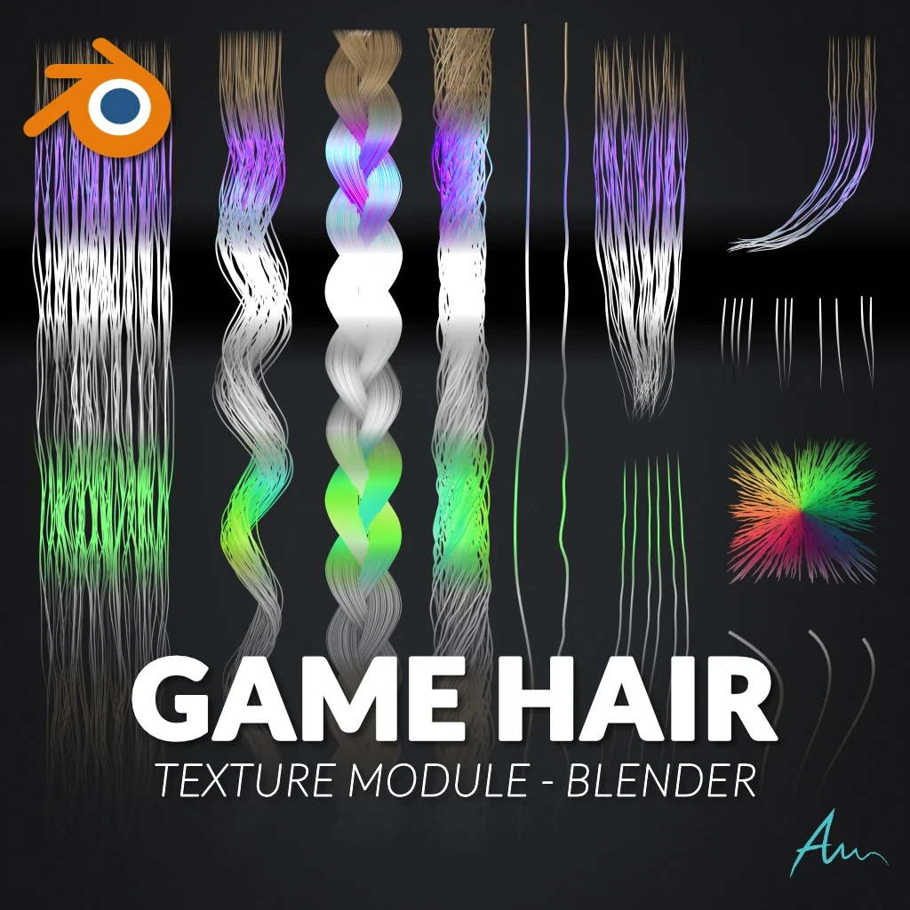 Game Hair - Texture Module - Blender