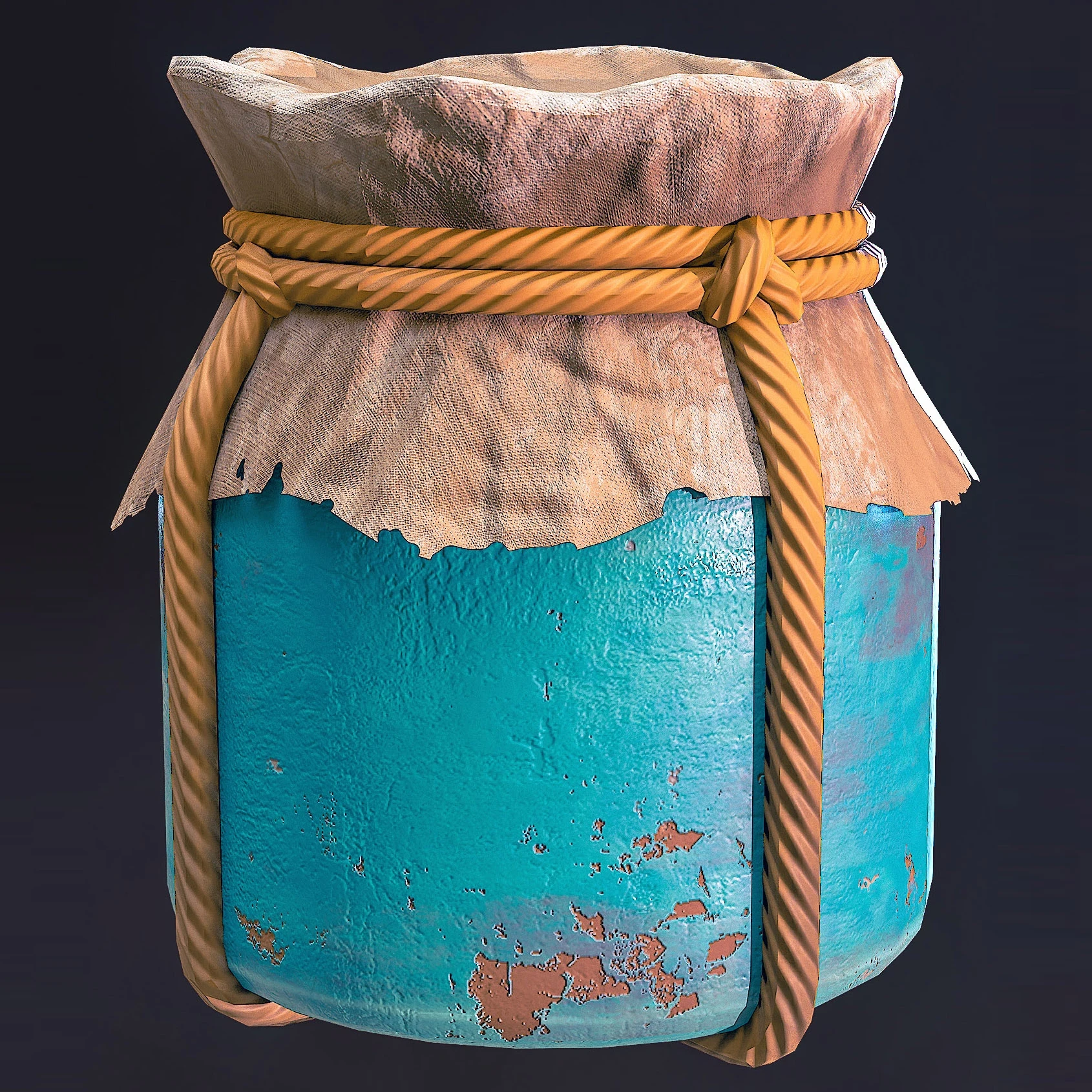Stylized Pot Texture ArtStation - Stylized Covered Pot