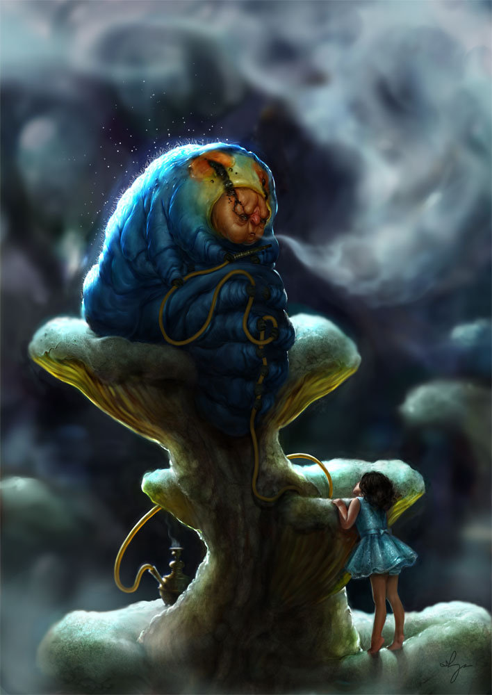 Alice And The Caterpillar ArtStation - Alice and the Caterpillar
