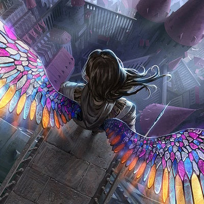 Stained glass wings