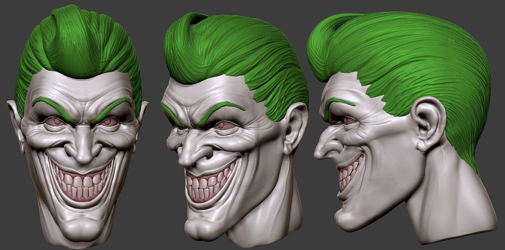 ArtStation - Attempt at a Joker's face concept.