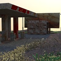 Artstation 80 S Abandoned Gas Station Low Polygons Environment For Game Ahmed El Zeki - abandoned gas station showcase roblox