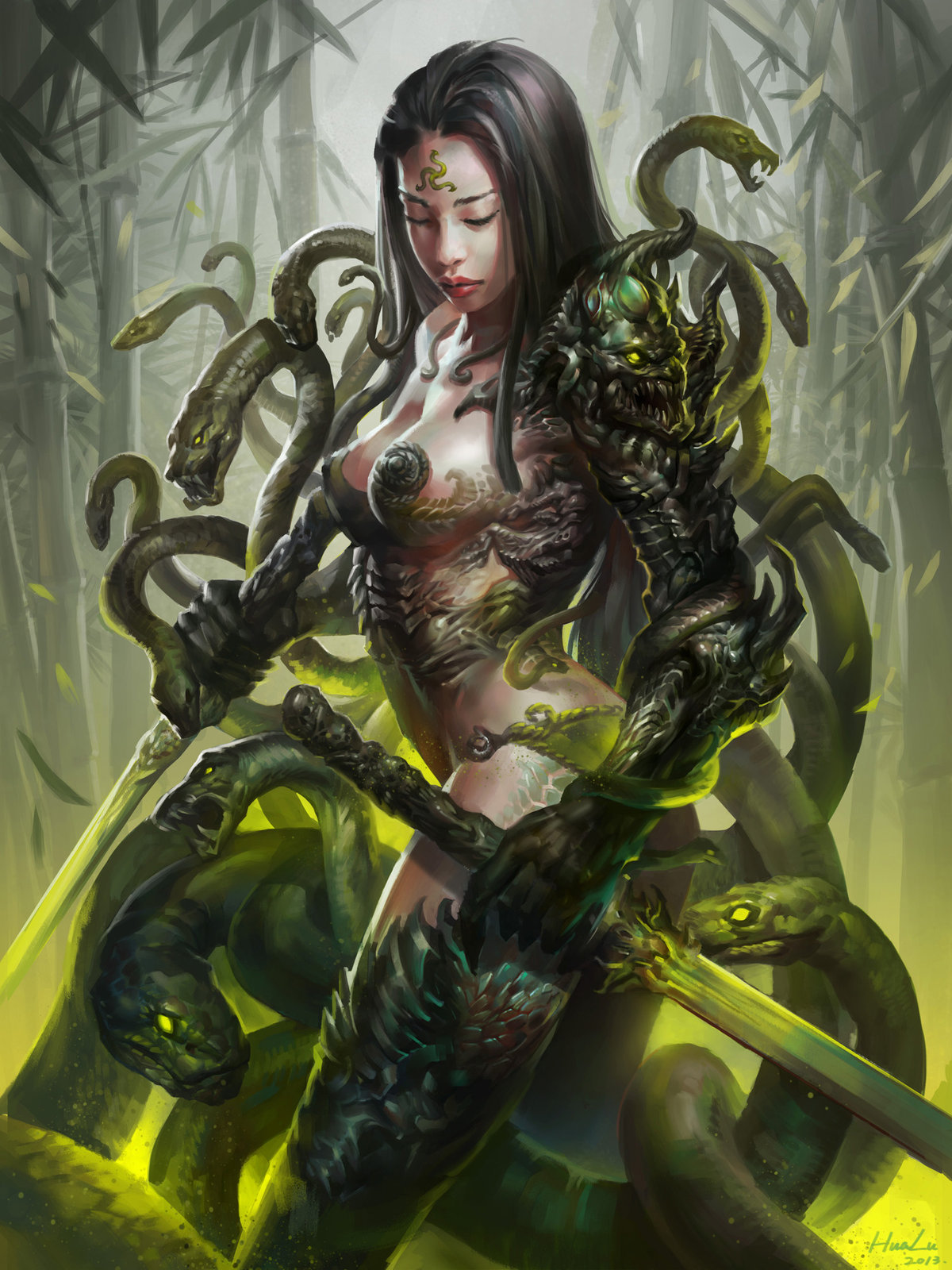 Artstation Snake Girl Hua Lu