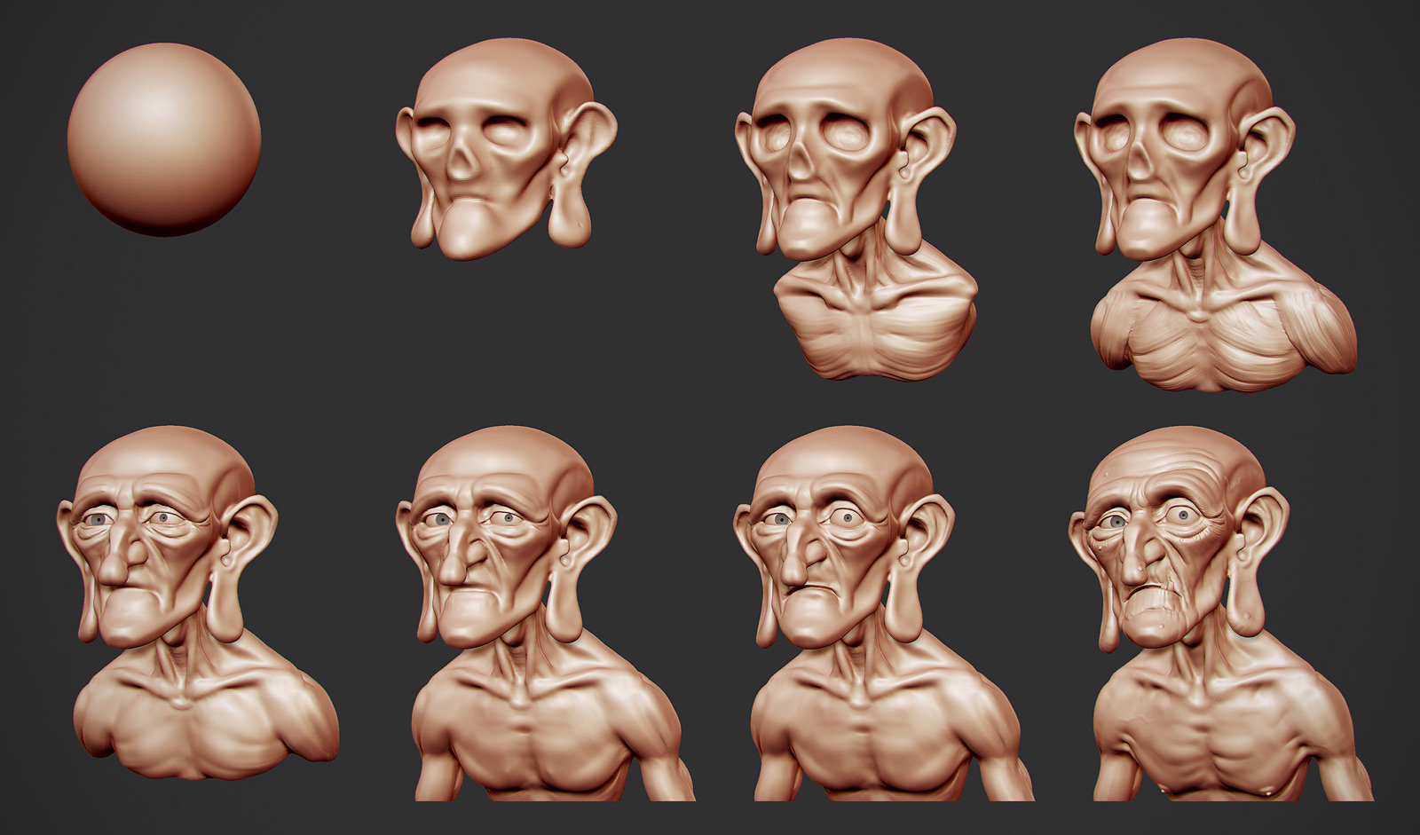 Sculpting sequence in ZBrush