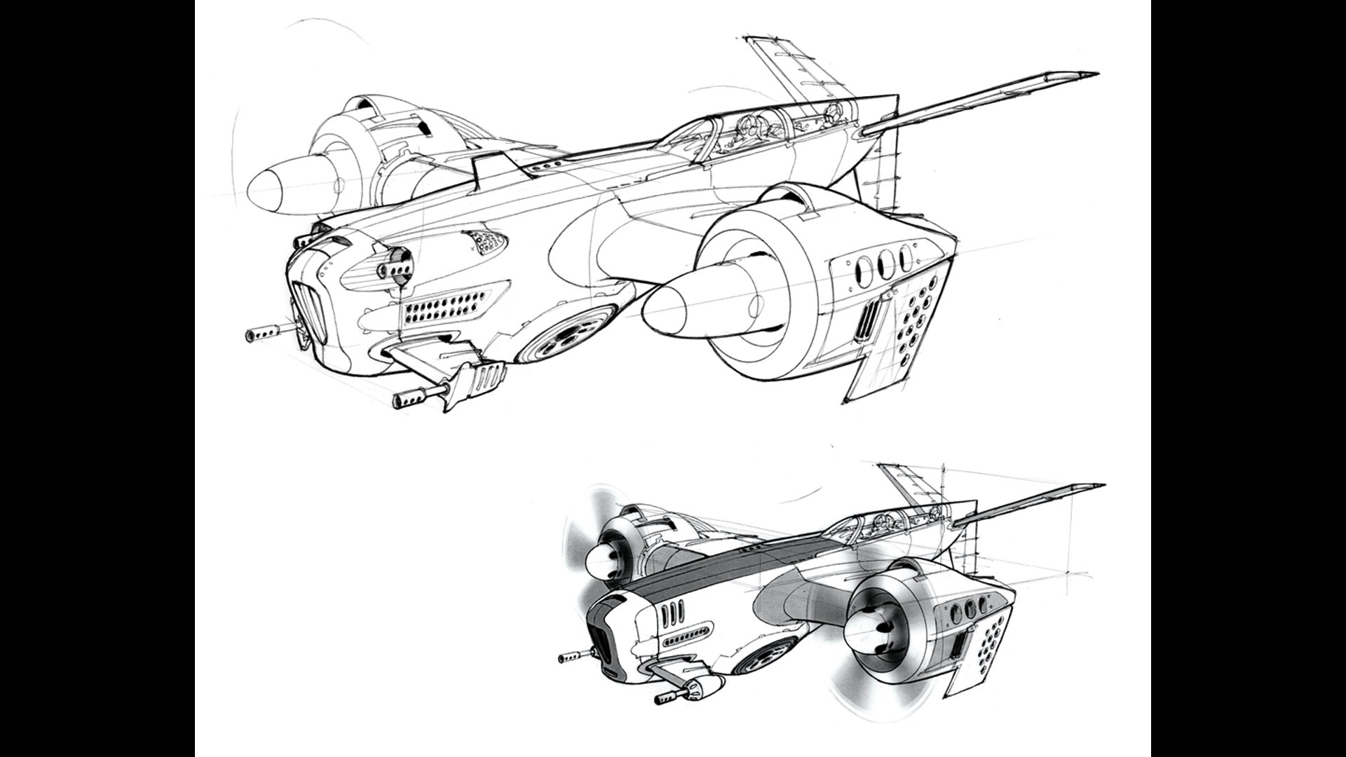 Artstation Video Game Airplane Sketch Scott Robertson