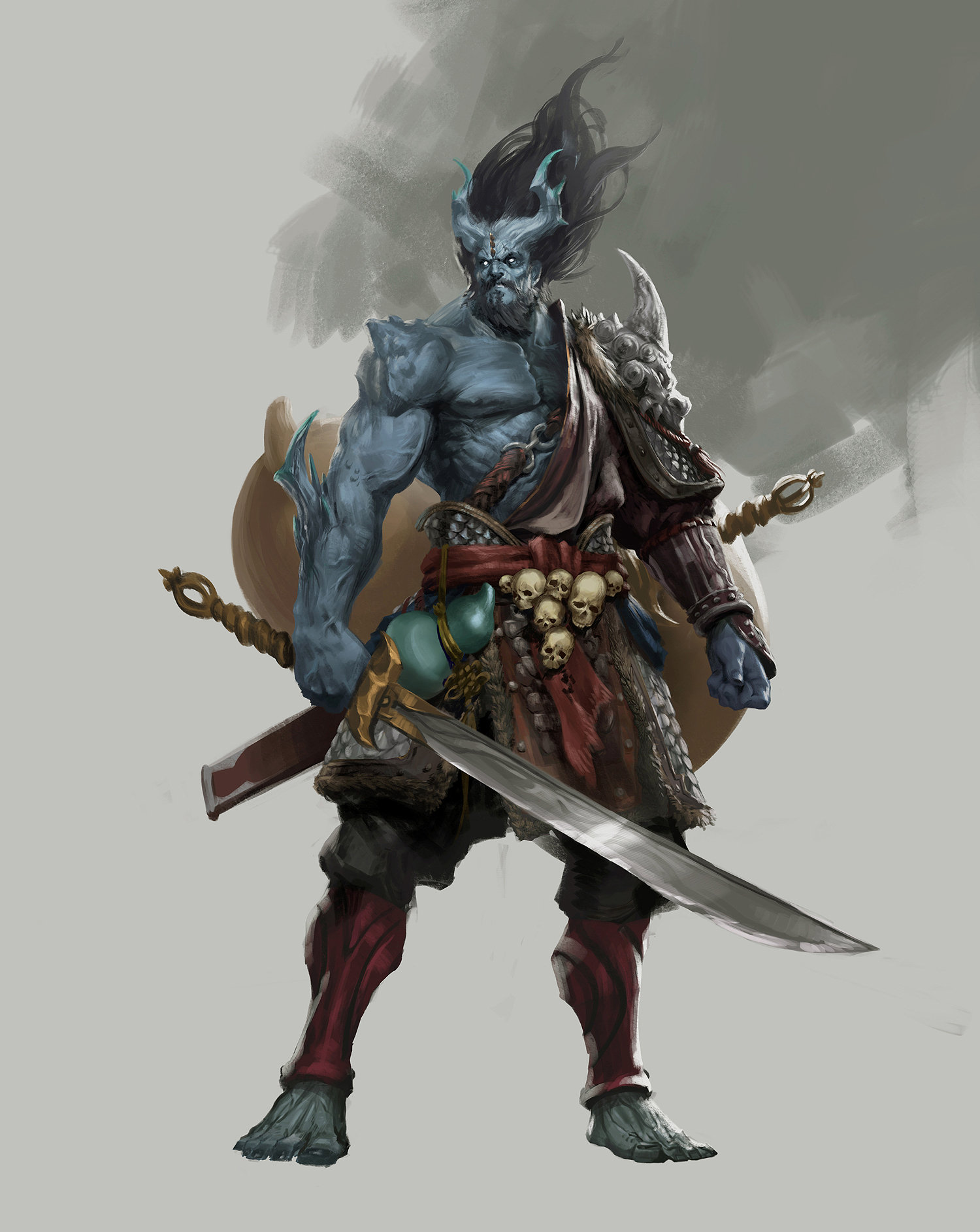 Artstation Warrior Du Hugh Y Half face samurai mask oni mempo armor japanese black demon mask is made in the best traditions of samurai armor and takes into. artstation warrior du hugh y