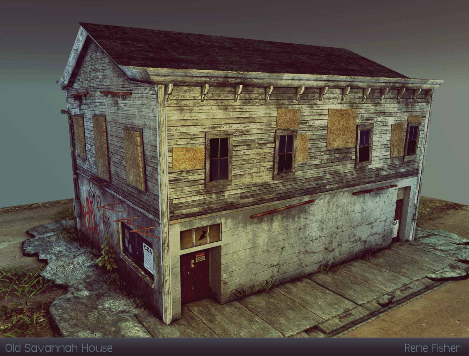 Artstation Abandoned House Rene Fisher