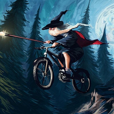 Tom mcgrath wizard on a bike