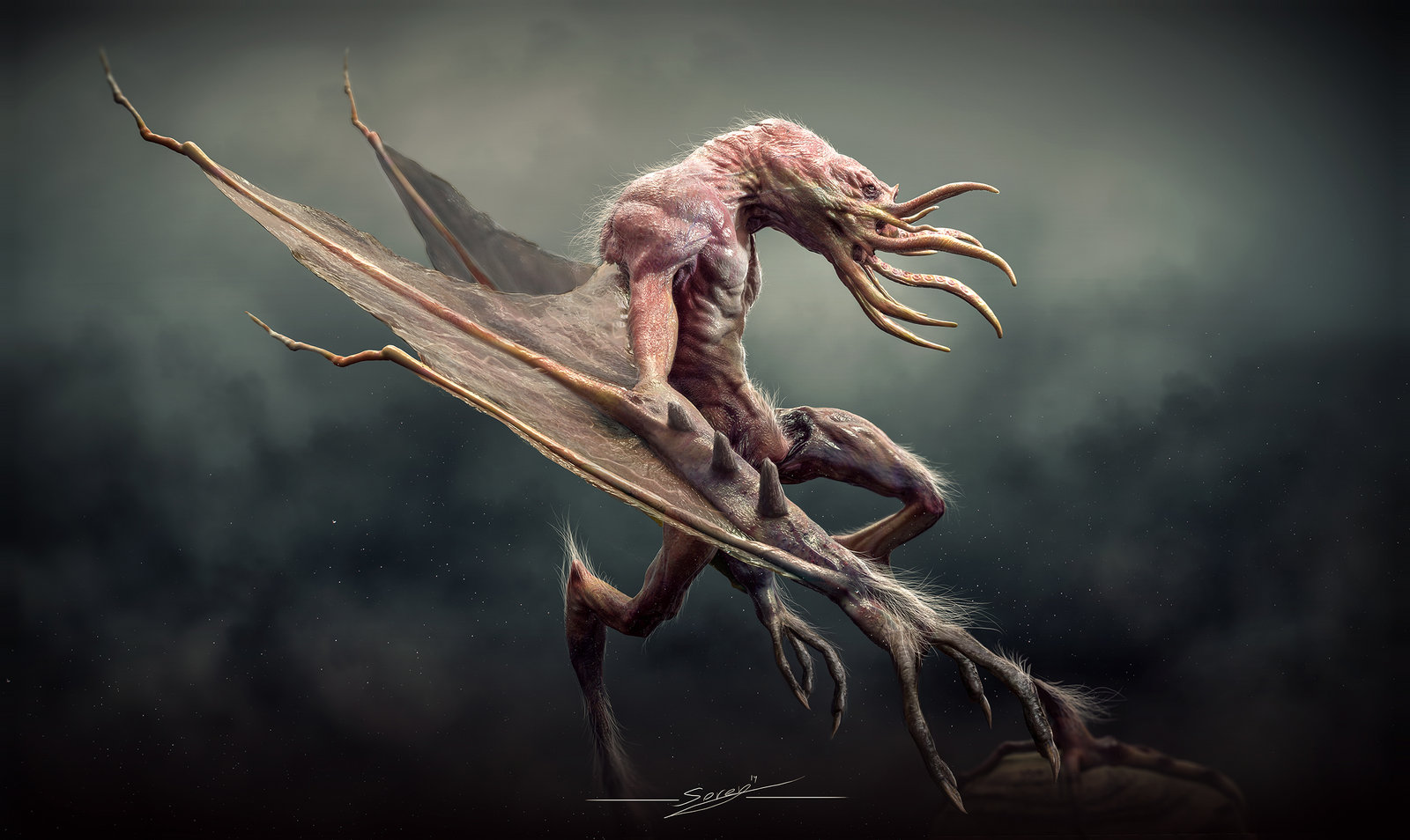 Artstation Brainstorm Challenge 4 Bat Squid Gilberto