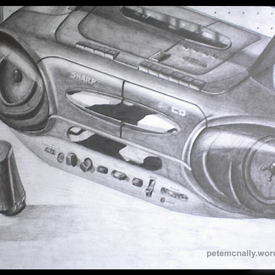 Pete mc nally sketch pencil cdplayerbinocs