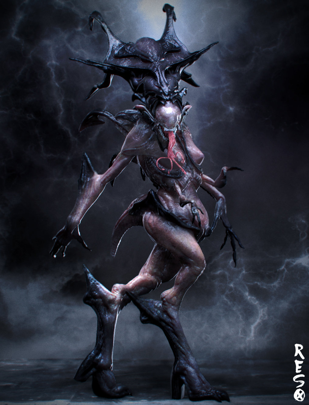 Artstation Brainstorm Challenge 6 Alien Redesign Raul Eduardo Sanchez Osorio