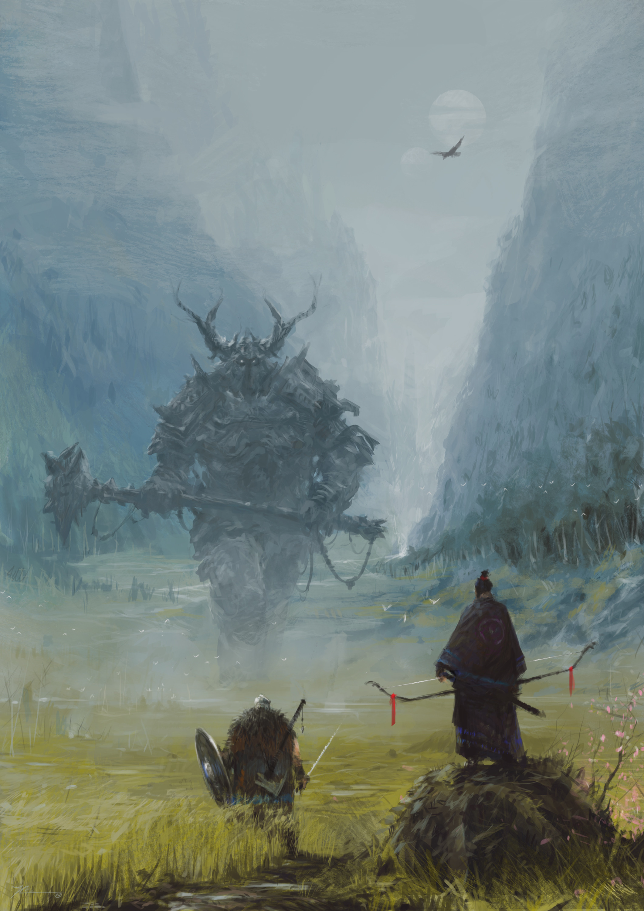 Jakub Rozalski - brothers in arms - meeting with a warlord