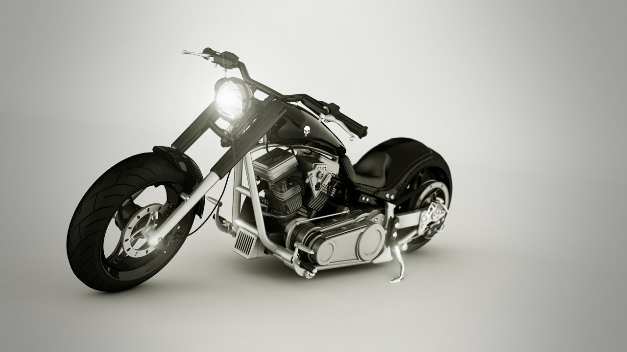Clochette moto the punisher - Moto-Custom-Biker