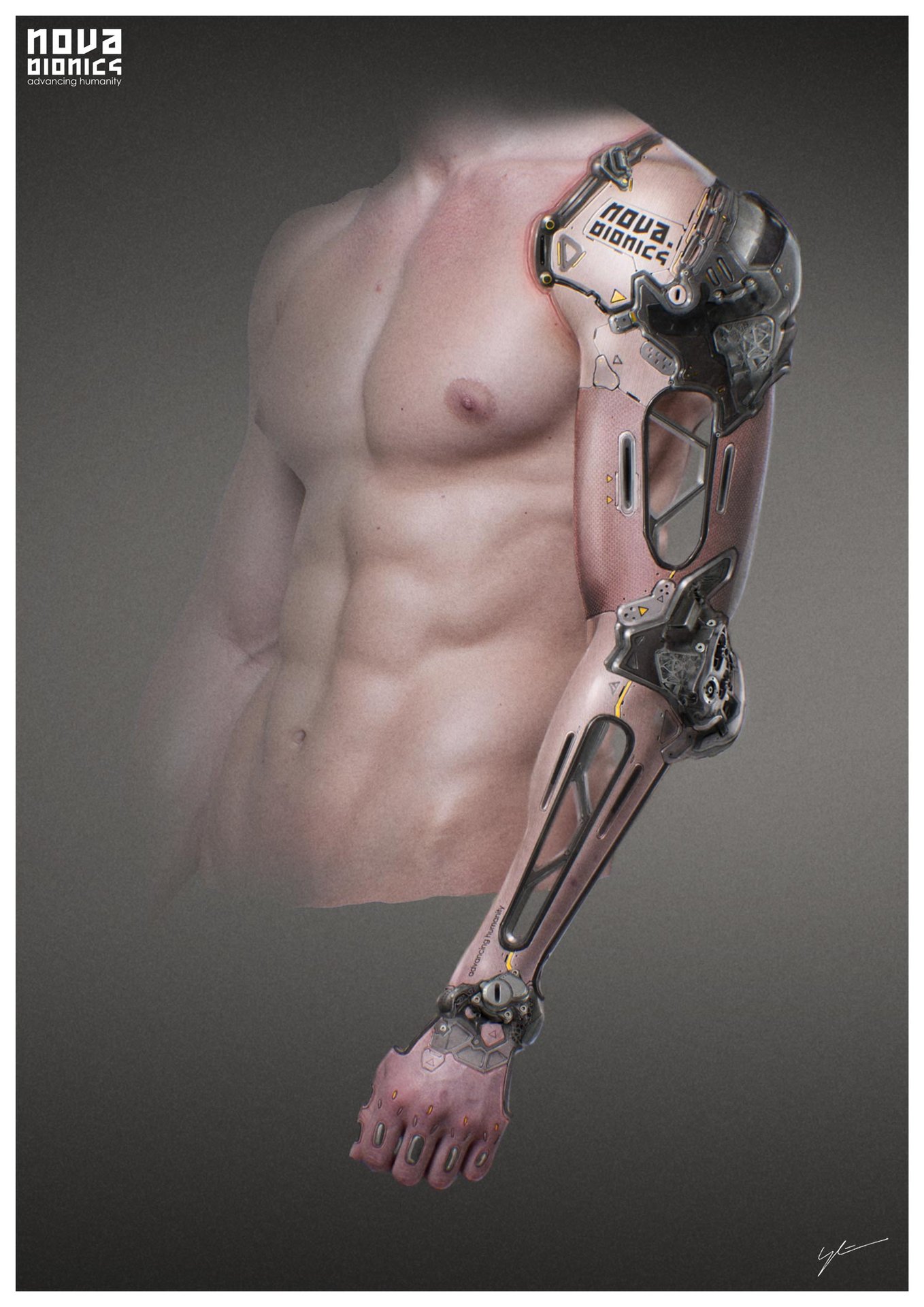 Mechanical Arm Art Installation - Arm Artstation Robot Cyberpunk ...