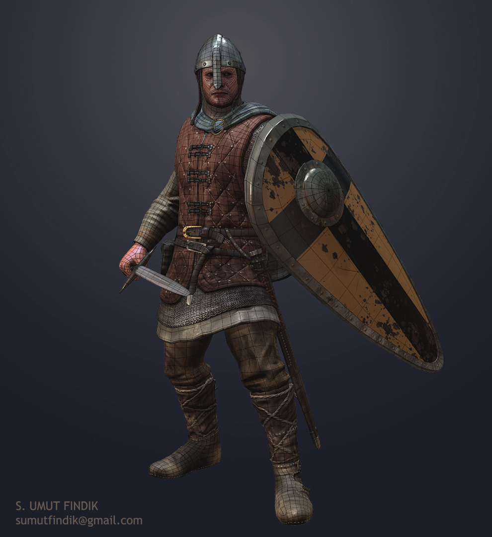 Artstation Medieval Warrior Game Model Suleyman Umut Findik
