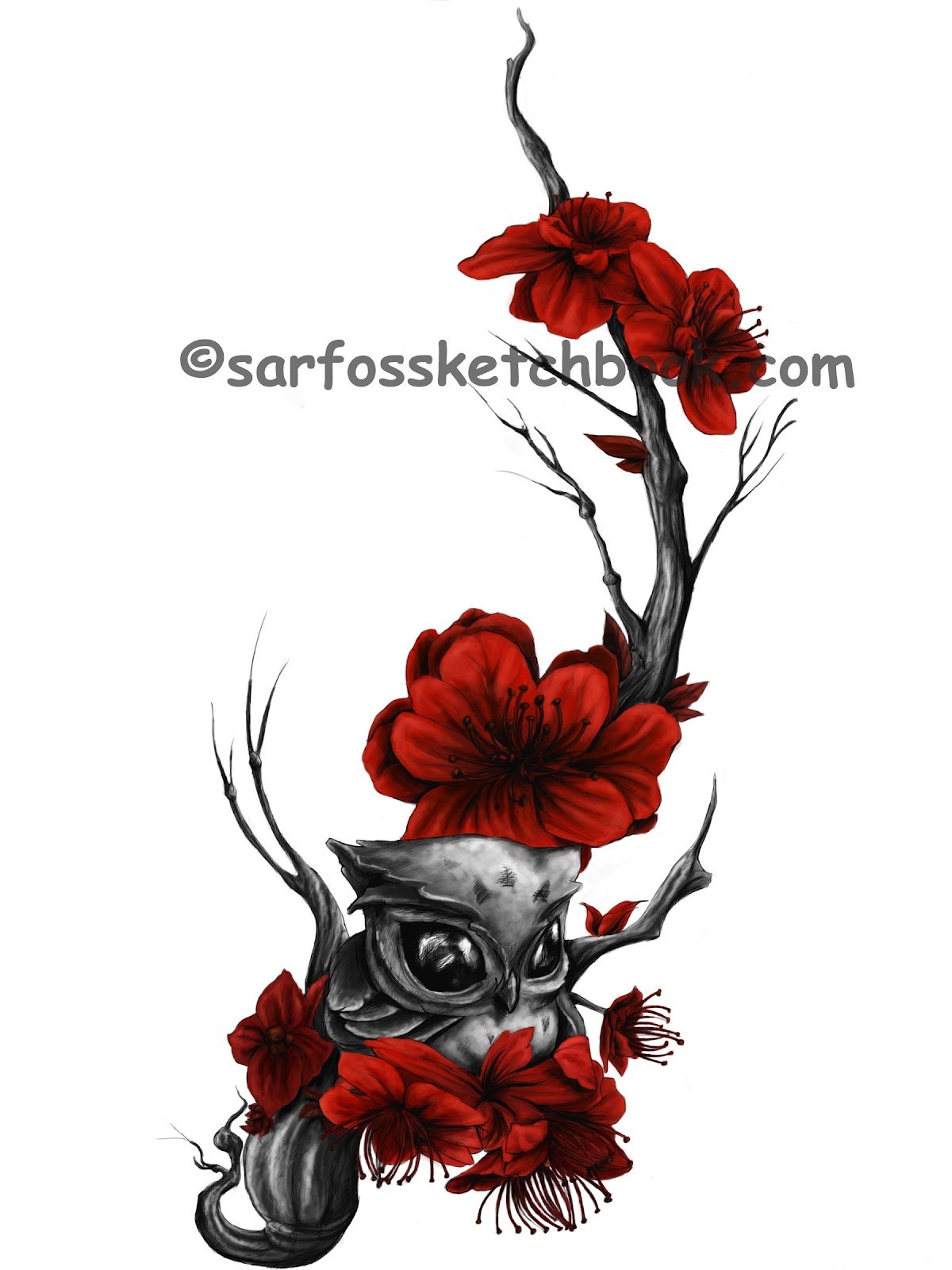 черно цветные тату