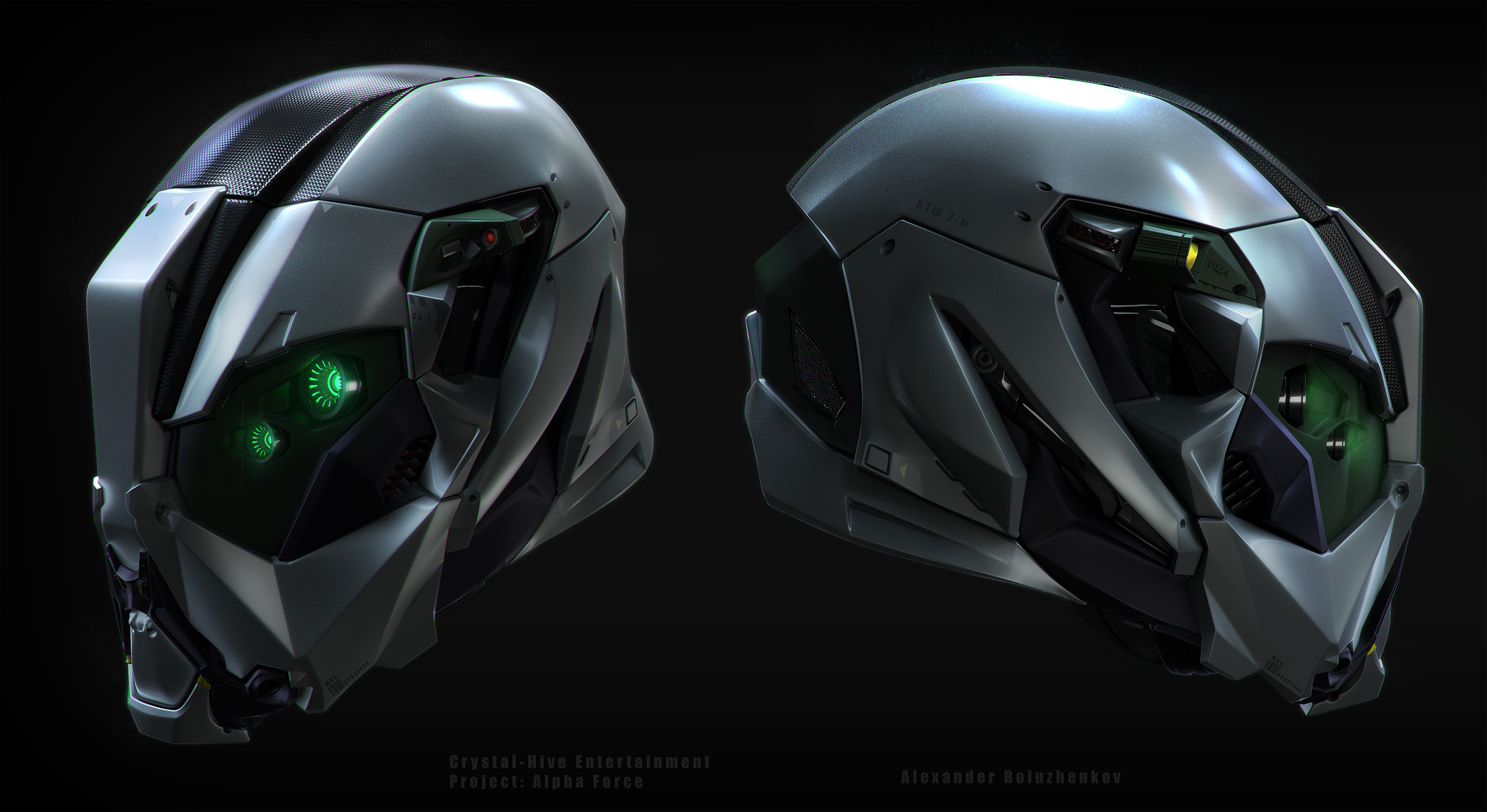 Artstation Alpha Force Operative Helmet Alexander Boluzhenkov
