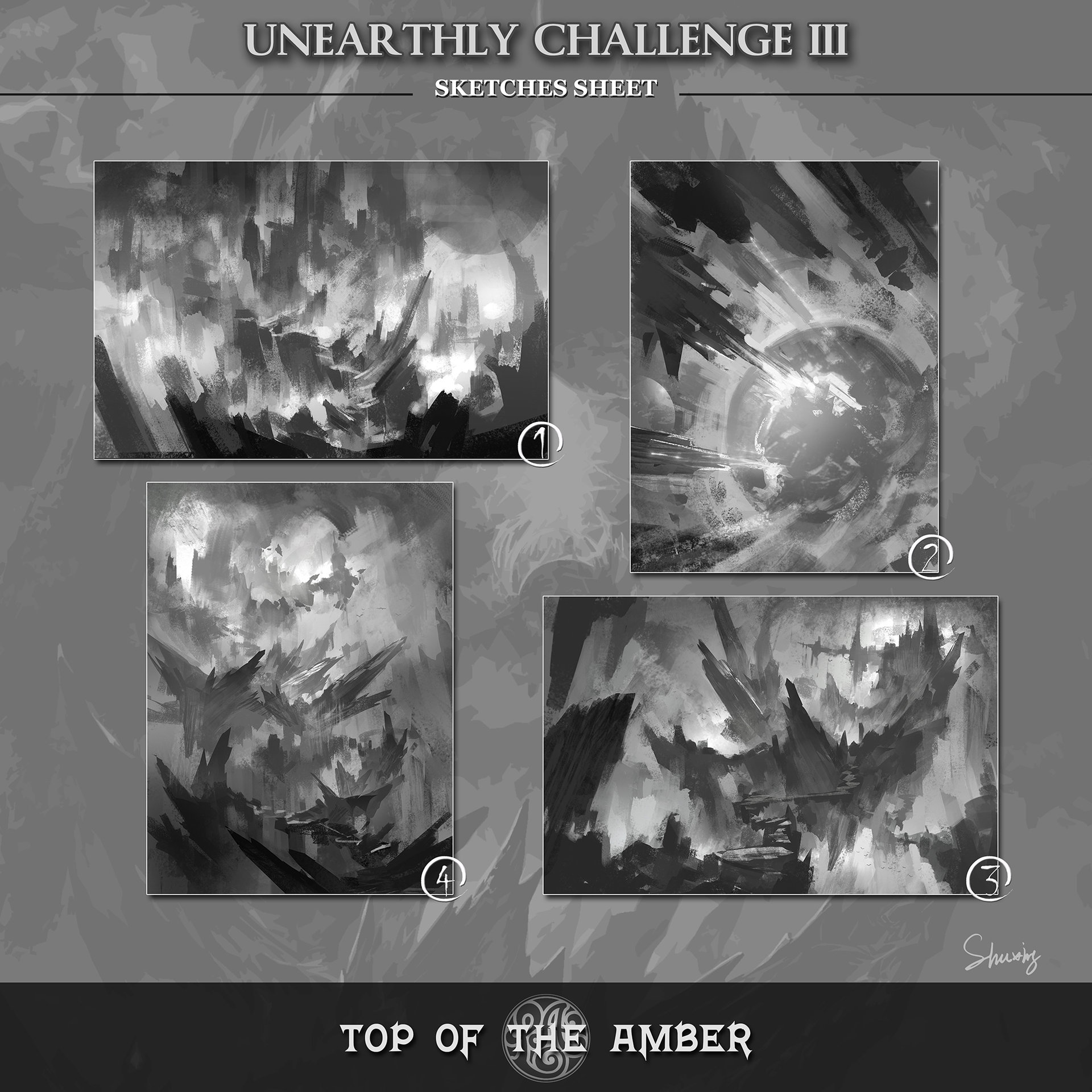 ArtStation - Top Of The Amber(Sketches Sheet)