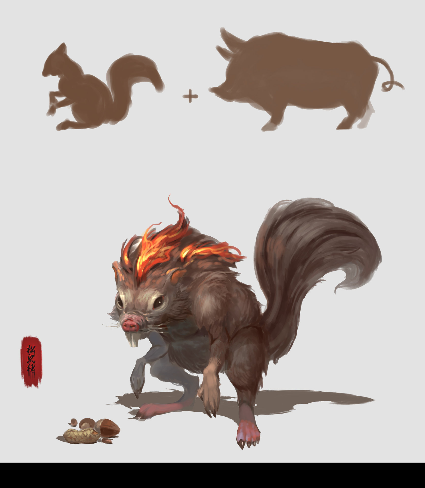 Artstation 深圳战翼cg文化每周一课 合成兽画法3 陈战松鼠猪 Chen Zhan