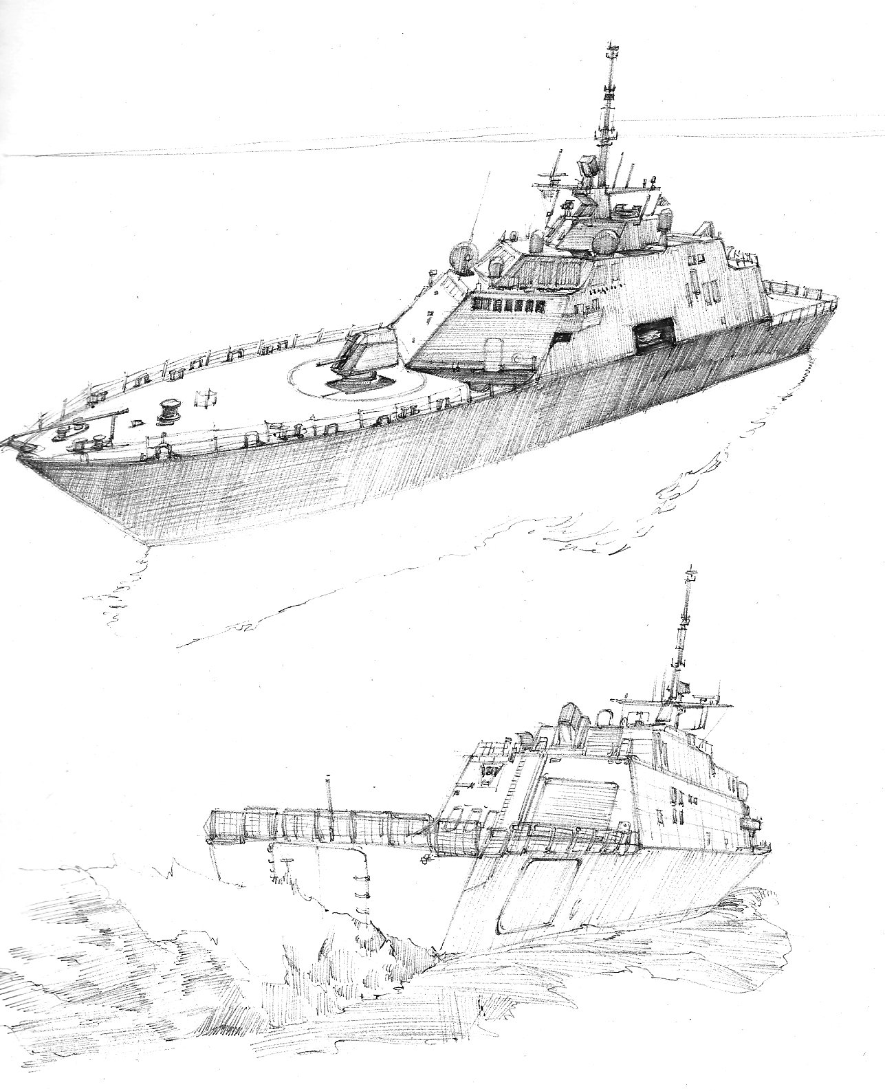 Do Won - Battle ship Pen Drawing