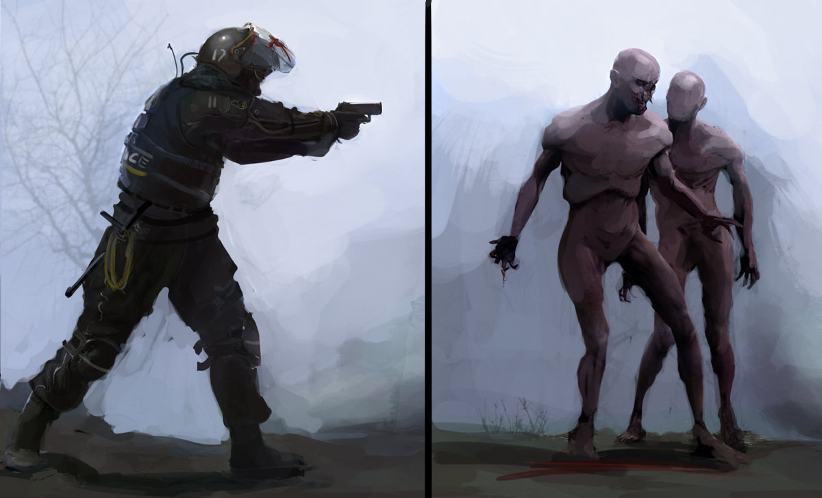 Моды project zombies. Бронированный зомби арт. Максим Маренков ARTSTATION.