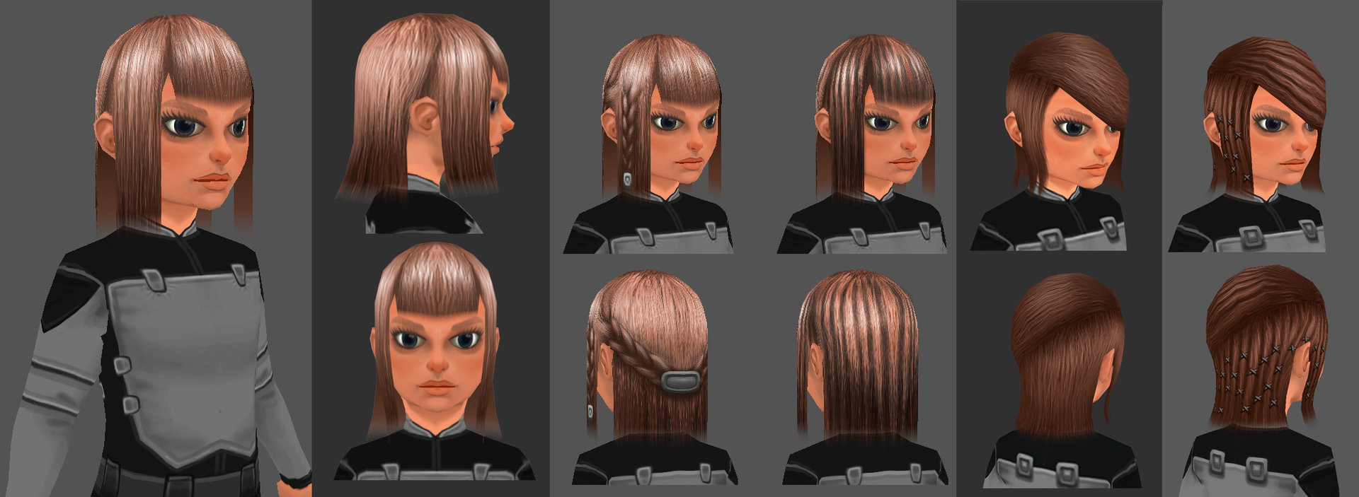 Artstation Low Poly Hand Painted Hair Jody Gallagher