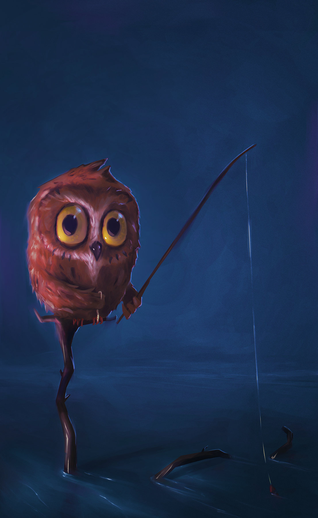 ArtStation - Bird fishing, Artem Misharin