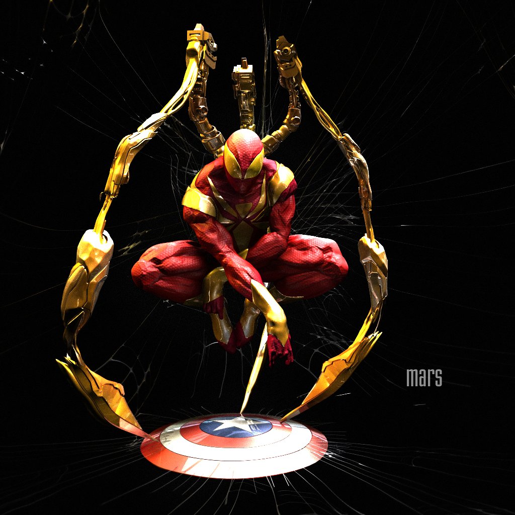 Final :spidy civil war suit (iron spider) Fan art