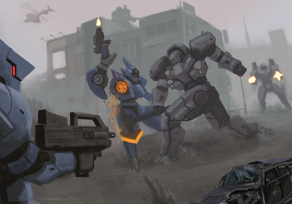 ArtStation mech fight