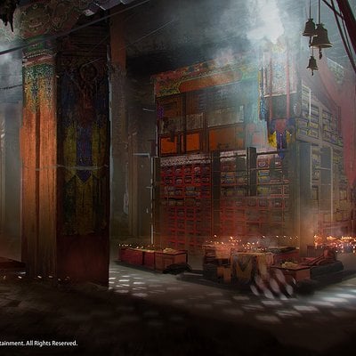 Donglu yu farcry4 temple inside library