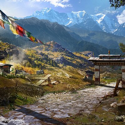 Donglu yu farcry4 village entrance