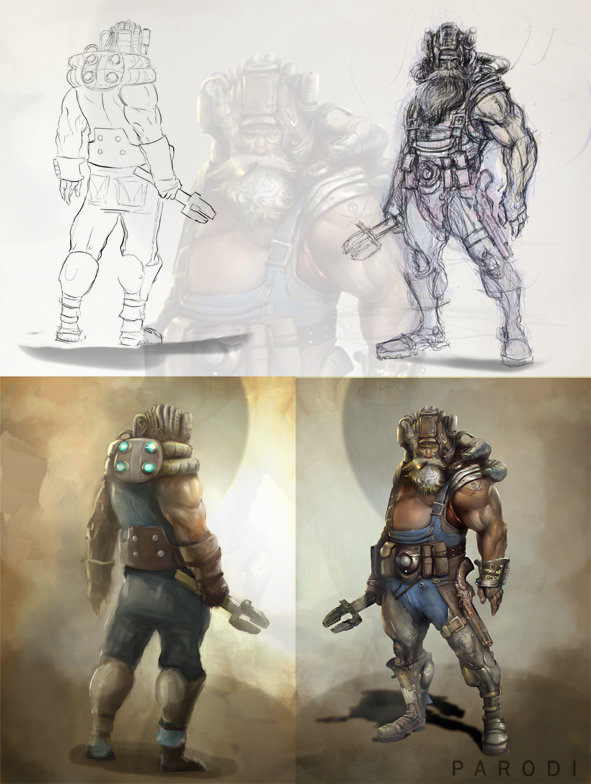 sketch and back Machinist