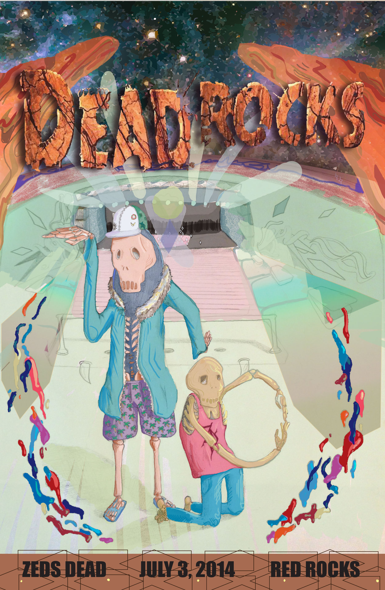 ArtStation Zeds Dead Red Rocks Poster