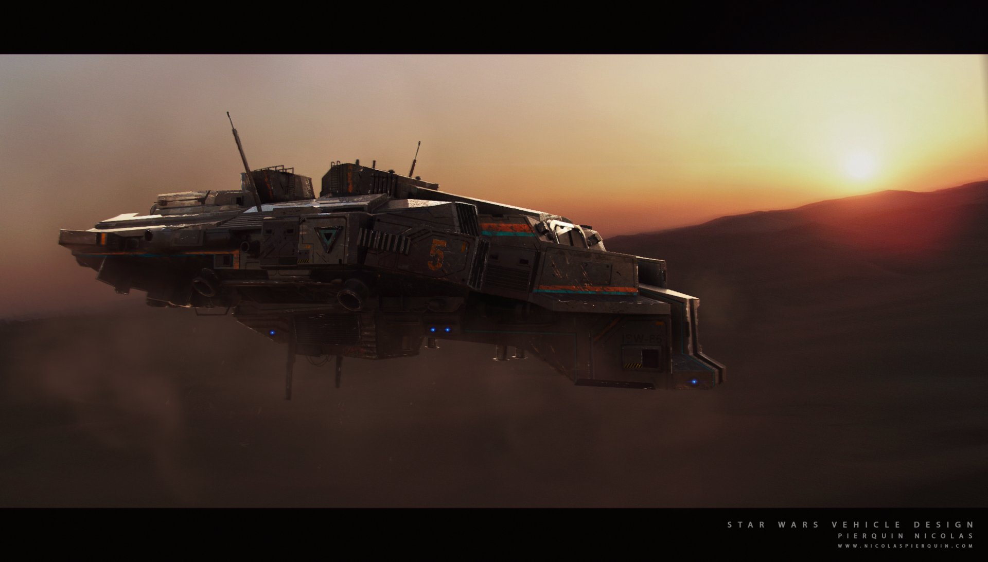 Artstation Star Wars Concept Spaceship Nicolas Pierquin