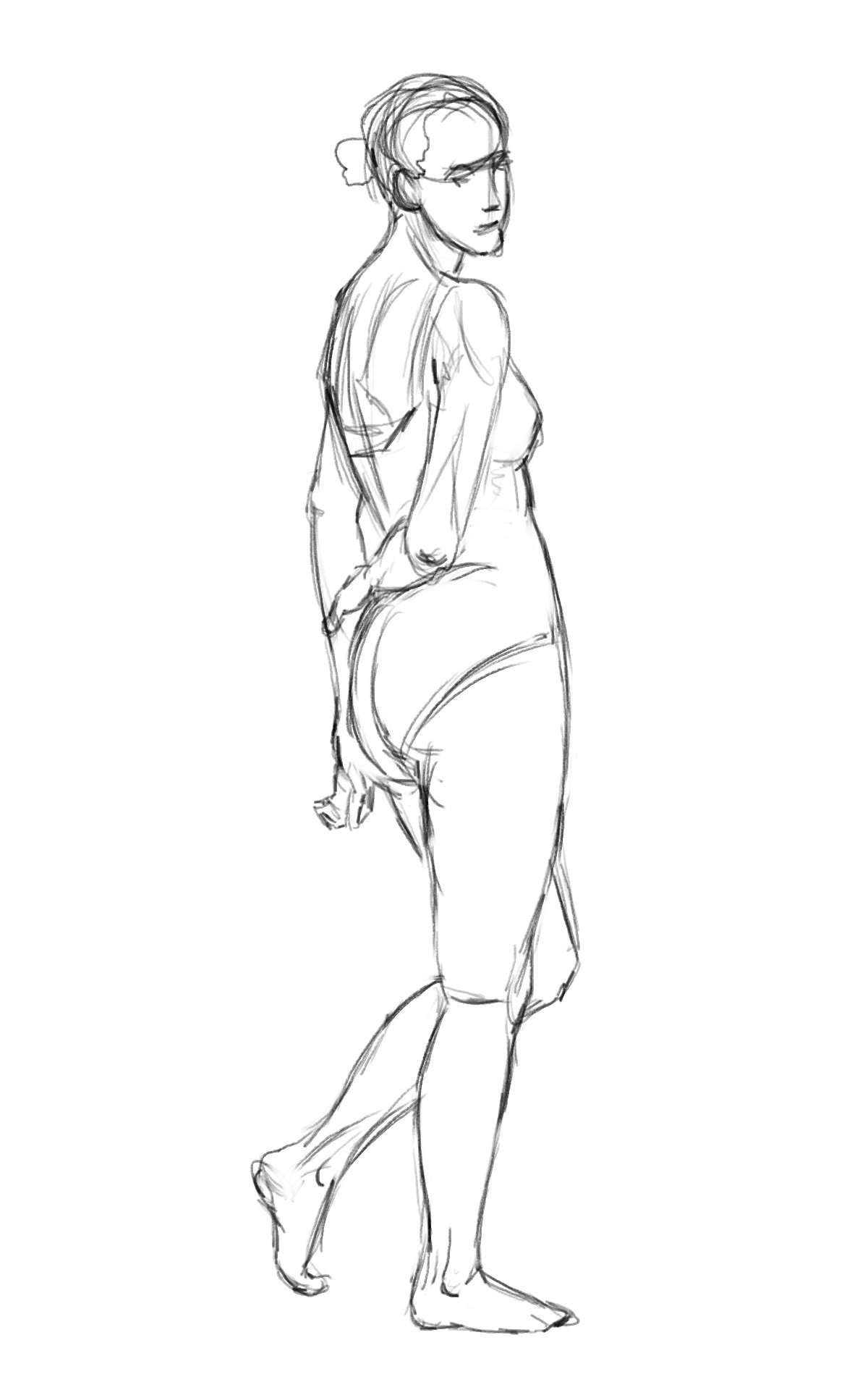 wallpapers Looking Over Shoulder Pose artstation pose study 1 siddharth