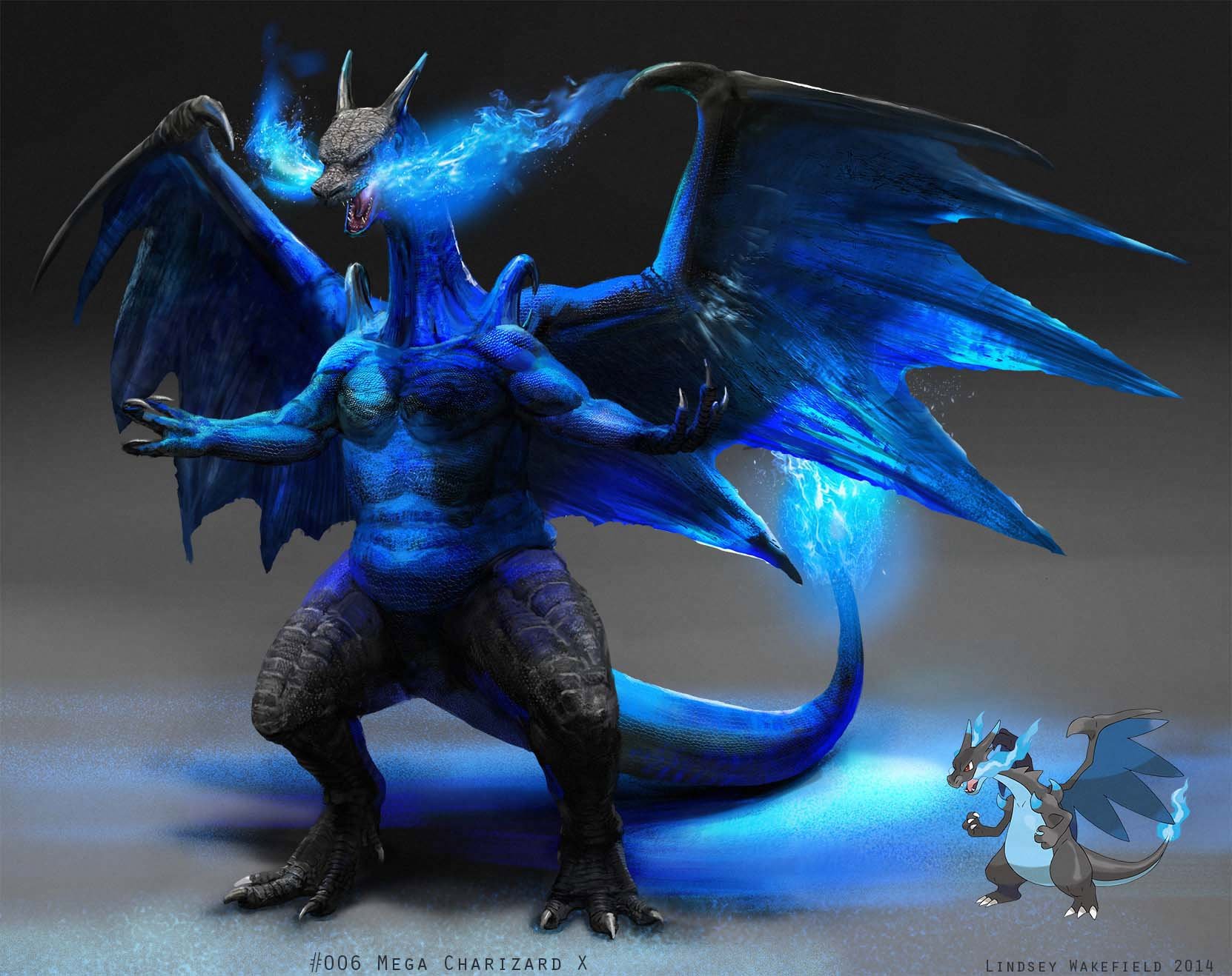 ArtStation - Pokemon: Mega Charizard X