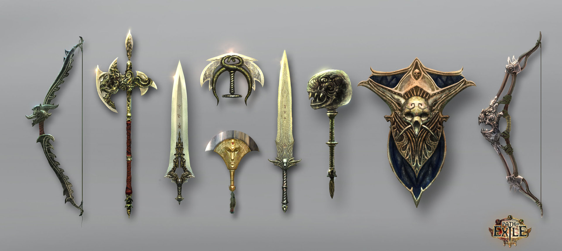 ArtStation Path of Exile Weapon Designs