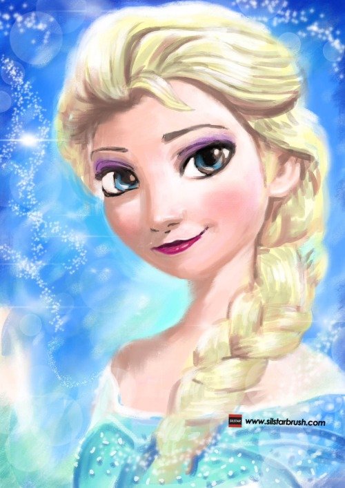 Artstation A Drawing Of Elsa Frozen 겨울왕국 Using Digital