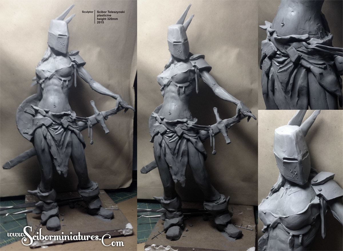 ArtStation - Female Warrior - plasticine sketch, Scibor ... Plasticine figure of a ballerina i sculpted, i exaggerated some parts of the anatomy and simplified others to show better the flow of the muscles.