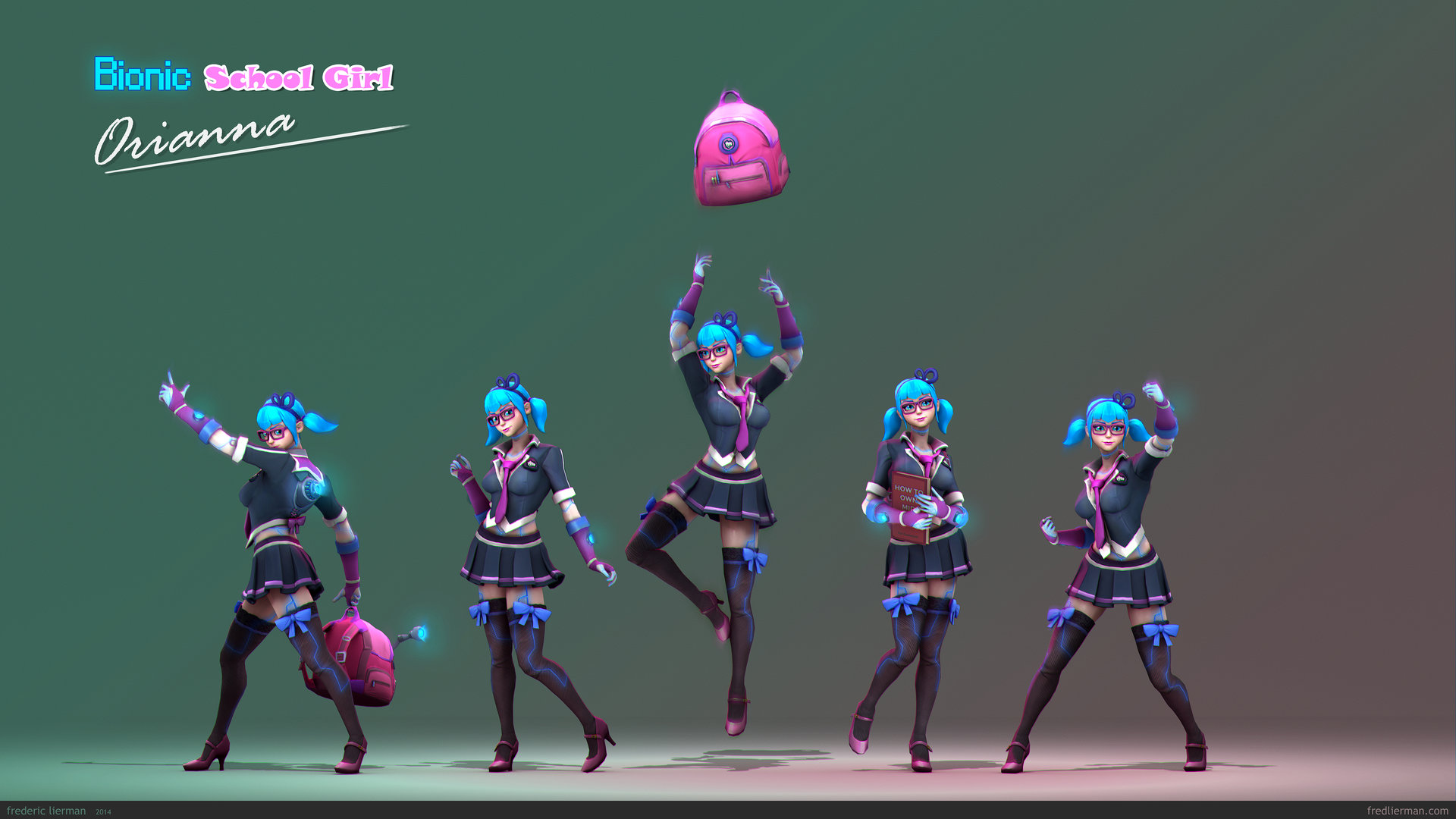Artstation Bionic Schoolgirl Orianna Fred Gamedevfred