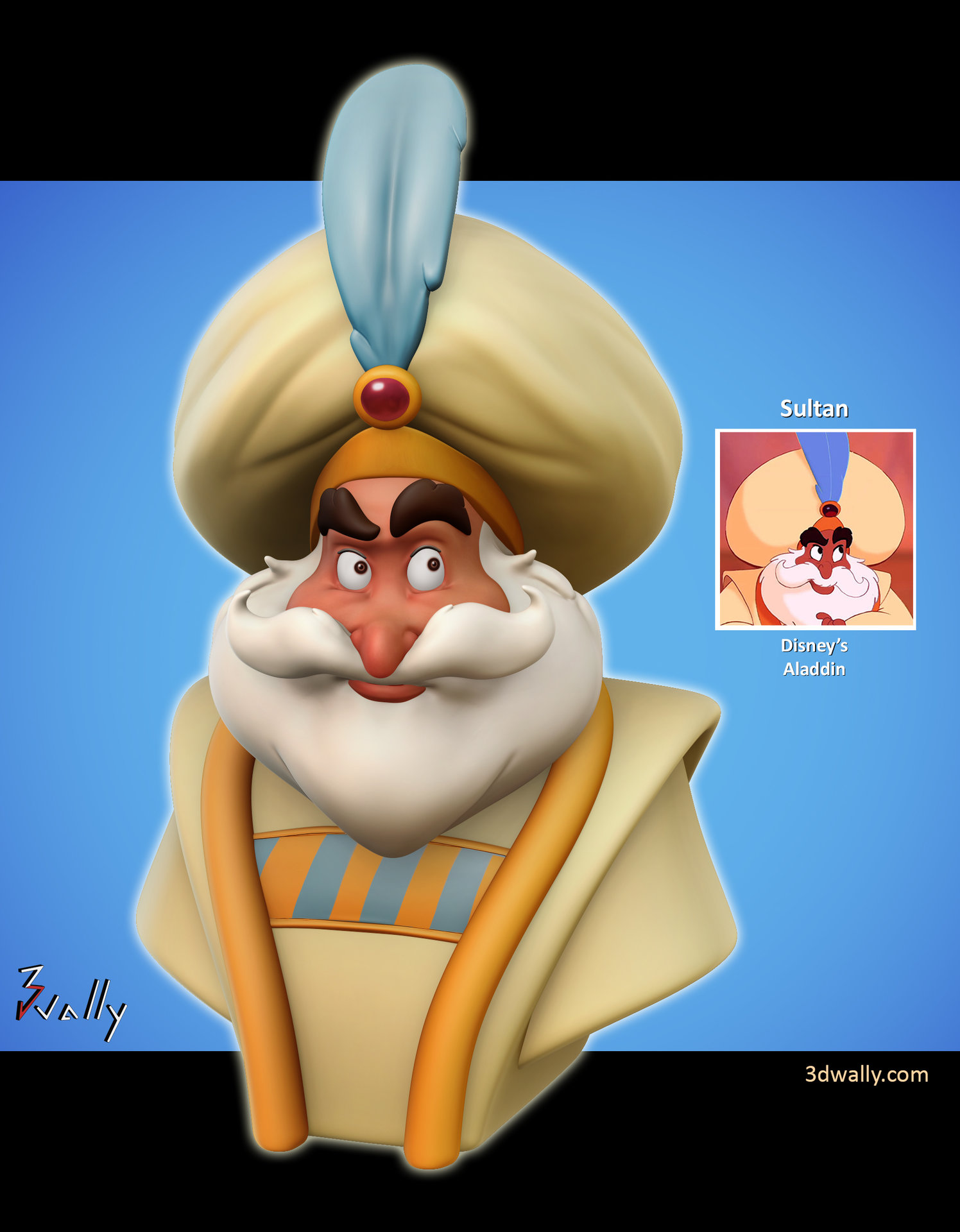 ArtStation - Sultan, Disney's Aladdin, Adewale Haroun